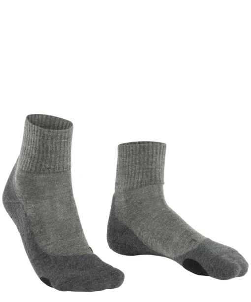 FALKE TK2 Explore Wool Short herensokken kort, grijs (kitt mouline)