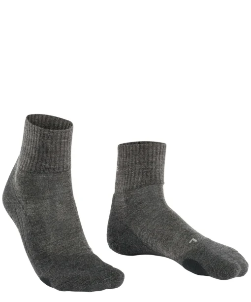 FALKE TK2 Explore Wool Short herensokken kort, antraciet grijs (smog)