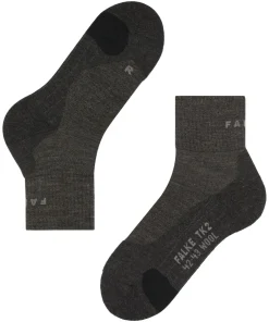 FALKE TK2 Explore Wool Short herensokken kort, antraciet grijs (smog)
