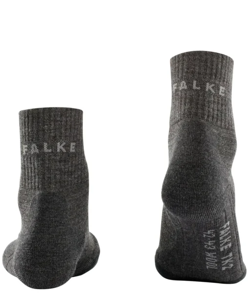 FALKE TK2 Explore Wool Short herensokken kort, antraciet grijs (smog)
