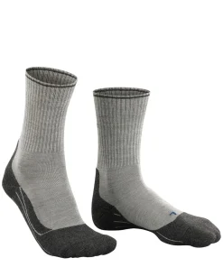 FALKE TK2 Explore Wool Silk heren trekking sokken, grijs (light grey)