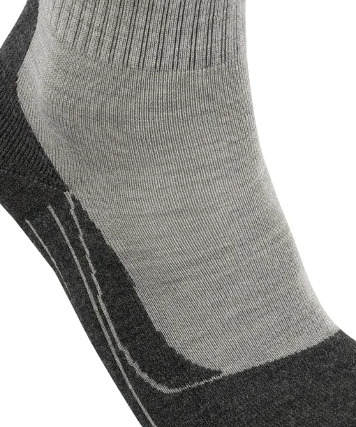 FALKE TK2 Explore Wool Silk heren trekking sokken, grijs (light grey)