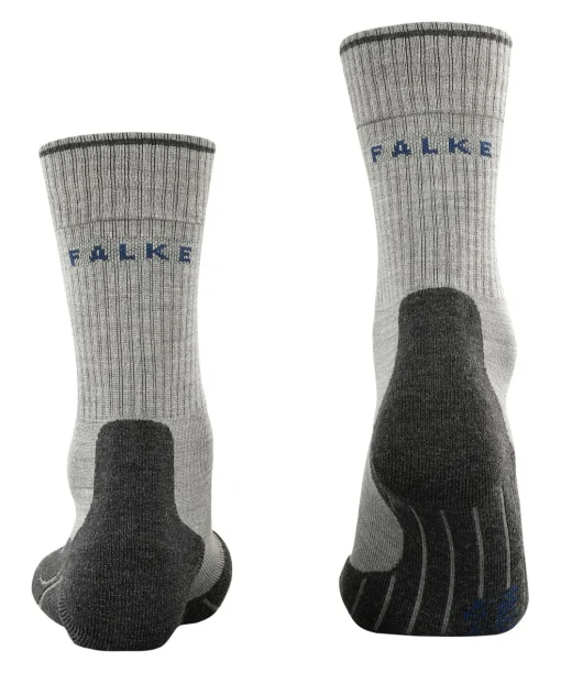 FALKE TK2 Explore Wool Silk heren trekking sokken, grijs (light grey)