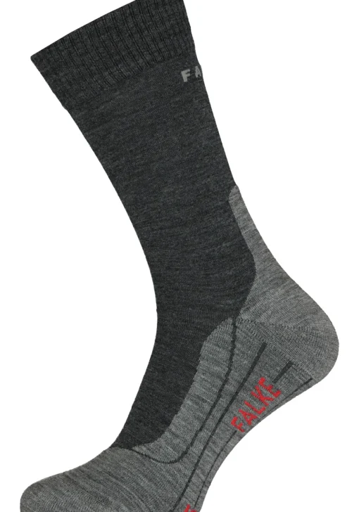 FALKE TK5 heren wandelsokken, antraciet grijs (asphalt melange)