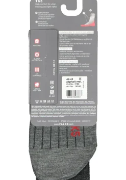 FALKE TK5 heren wandelsokken, antraciet grijs (asphalt melange)