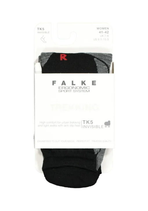 FALKE TK5 Invisible dames wandelsokken, zwart (black-mix)