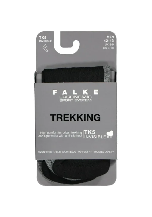 FALKE TK5 invisible heren wandelsokken, zwart (black-mix)