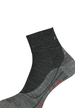 FALKE TK5 Short dames wandelsokken, antraciet grijs (asphalt melange)