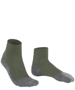 FALKE TK5 Wander Short heren trekking sokken kort, groen (herb)