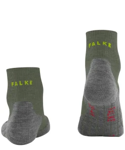 FALKE TK5 Wander Short heren trekking sokken kort, groen (herb)