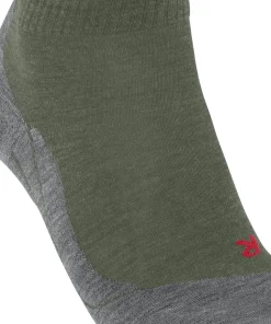 FALKE TK5 Wander Short heren trekking sokken kort, groen (herb)