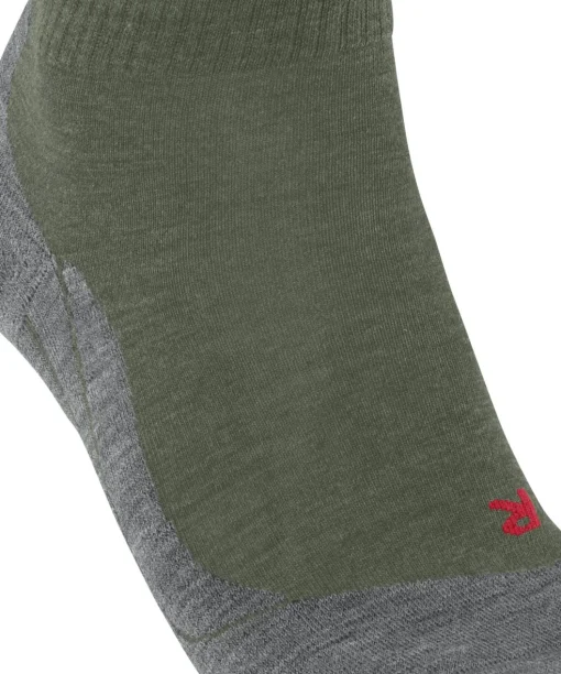 FALKE TK5 Wander Short heren trekking sokken kort, groen (herb)