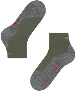 FALKE TK5 Wander Short heren trekking sokken kort, groen (herb)