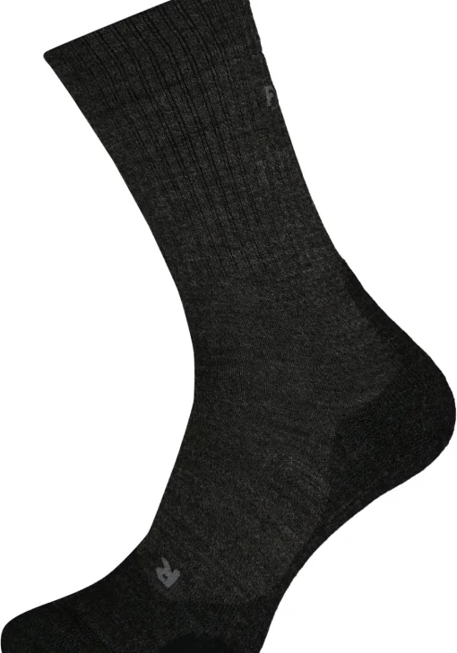 FALKE TK2 Wool dames wandelsokken, antraciet-mix (smog)