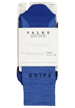 FALKE TK2 Wool dames wandelsokken, blauw-mix