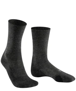FALKE TK2 Wool dames wandelsokken, antraciet-mix (smog)