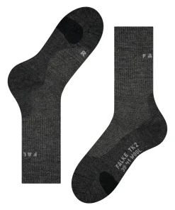 FALKE TK2 Wool dames wandelsokken, antraciet-mix (smog)