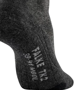 FALKE TK2 Wool dames wandelsokken, antraciet-mix (smog)