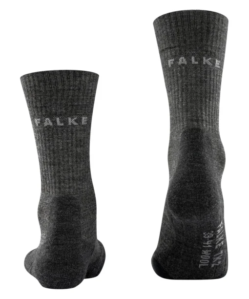 FALKE TK2 Wool dames wandelsokken, antraciet-mix (smog)