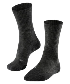 FALKE TK2 Wool dames wandelsokken, antraciet-mix (smog)