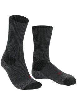 FALKE TKX Expedition dames trekking sokken, asfalt grijs (asphalt melangeange)