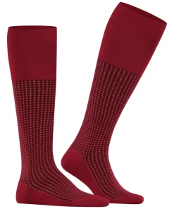 FALKE Uptown Tie heren kniekousen, rood (scarlet)