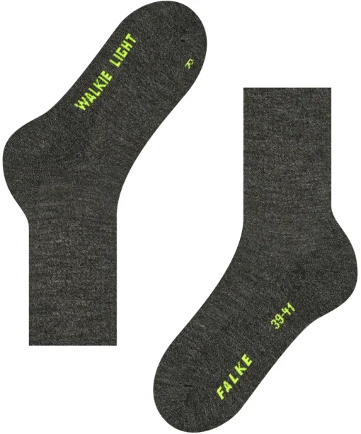 FALKE Walkie Light unisex wandelsokken, grijs (smog)
