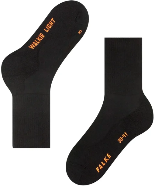 FALKE Walkie Light unisex wandelsokken, zwart (black)