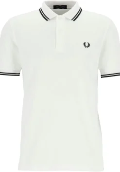 Fred Perry M3600 polo twin tipped shirt, heren polo, White / Black / Black