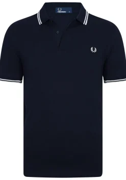 Fred Perry M3600 polo twin tipped shirt, heren polo Navy / White / White