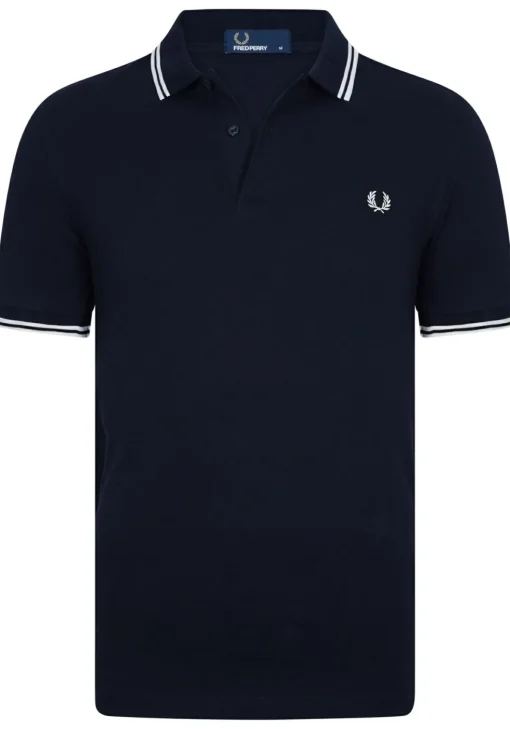 Fred Perry M3600 polo twin tipped shirt, heren polo Navy / White / White