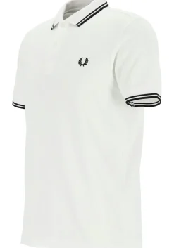 Fred Perry M3600 polo twin tipped shirt, heren polo, White / Black / Black