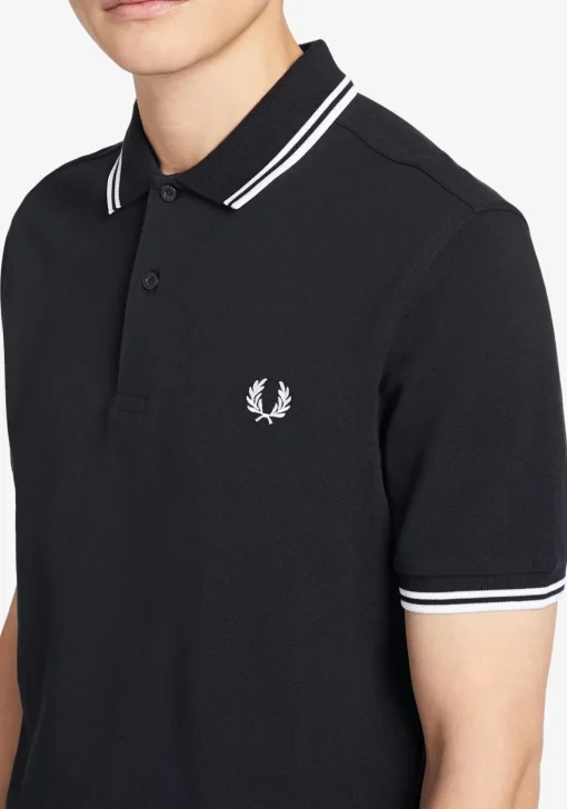 Fred Perry M3600 polo twin tipped shirt, heren polo Navy / White / White
