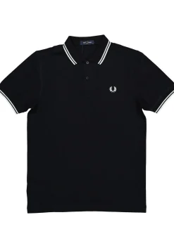 Fred Perry M3600 polo twin tipped shirt, heren polo Navy / White / White