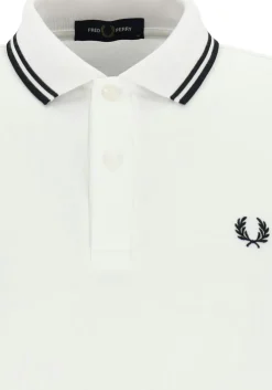Fred Perry M3600 polo twin tipped shirt, heren polo, White / Black / Black