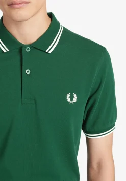 Fred Perry M3600 polo twin tipped shirt, heren polo Ivy / Snow White