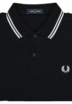 Fred Perry M3600 polo twin tipped shirt, heren polo Navy / White / White