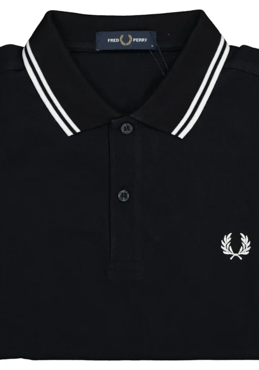 Fred Perry M3600 polo twin tipped shirt, heren polo Navy / White / White