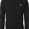 Fred Perry O-hals sweatshirt, zwart