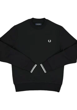 Fred Perry O-hals sweatshirt, zwart