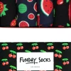 Funday Socks Giftset unisex sokken (4-pack), Fruit in een doosje