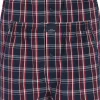 Gotzburg boxershorts geweven (2-pack), heren boxers katoen wijd model, blauw met donkerrood en wit geruit