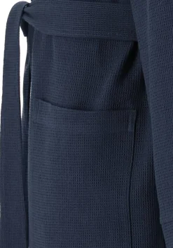 Gotzburg heren badjas pique (middeldik), blauw