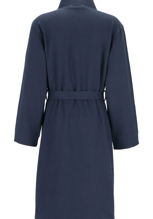 Gotzburg heren badjas pique (middeldik), blauw