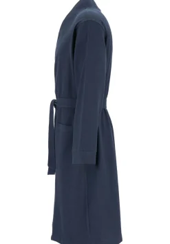 Gotzburg heren badjas pique (middeldik), blauw