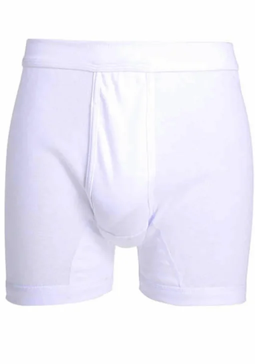 Gotzburg heren boxer lang met gulp (1-pack), wit