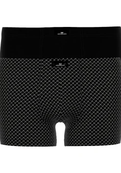 Gotzburg heren boxer normale lengte (2-pack), zwart geruit