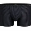 Gotzburg heren boxer normale lengte (1-pack), zwart-grijs gestreept