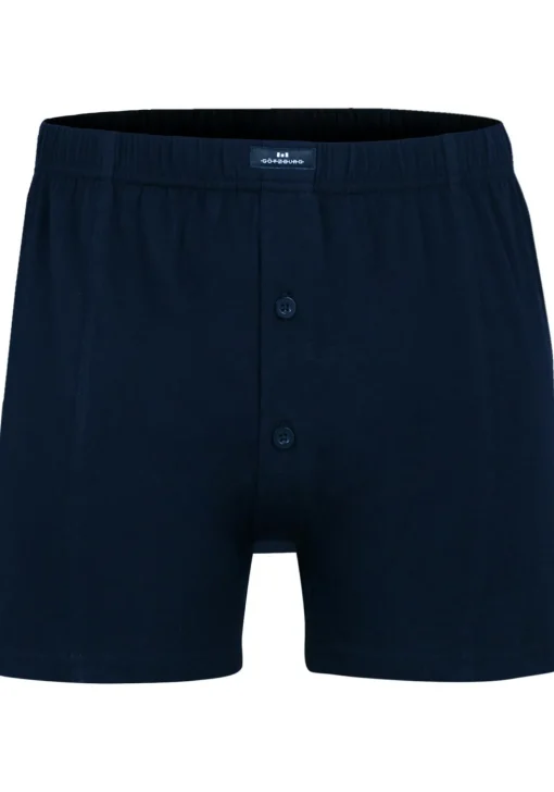 Gotzburg heren boxershorts wijd model met gulp (2-pack), donkerblauw