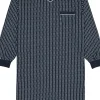 Gotzburg heren nachthemd, blauw met lichtblauw en wit dessin